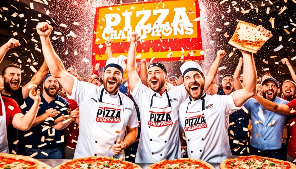erfolgreiche Gewinner von Pizza-Wettbewerben